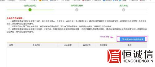 使用其他企業名稱申請 使用其他企業名稱申請